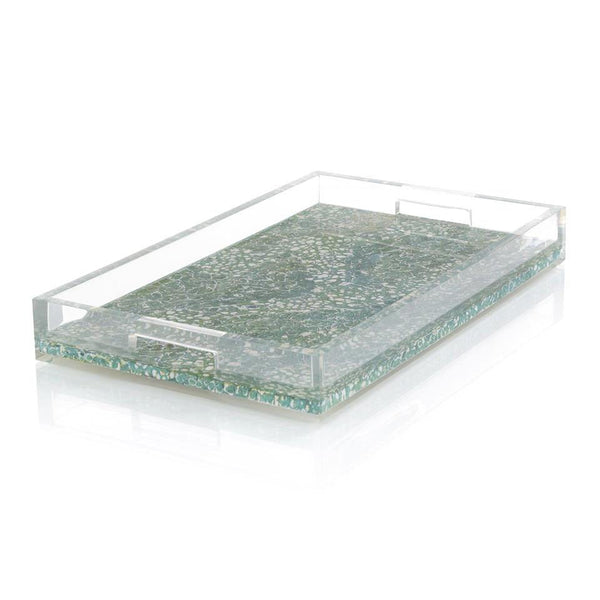 Shimmering Turquoise Tray - Elegant Strand