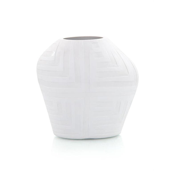 Geometric Hand-Chiseled Vase