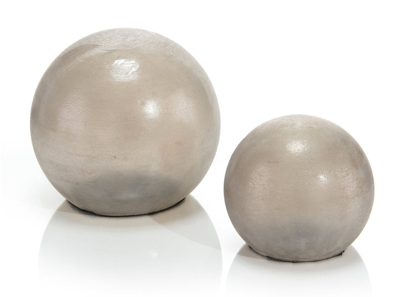 Set of Two Ash Grey Balls