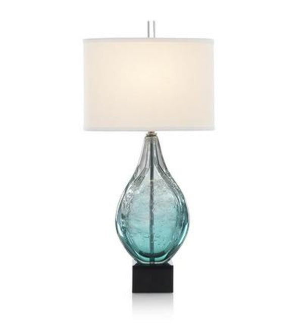 Light Azure Art Glass Table Lamp