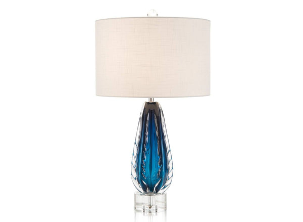 Amalfi Blue And Clear Glass Table Lamp